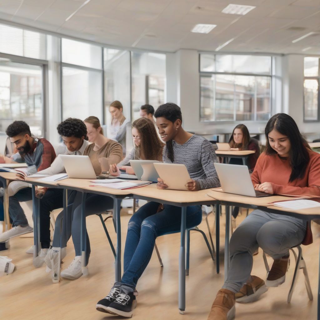 Students Studying Online